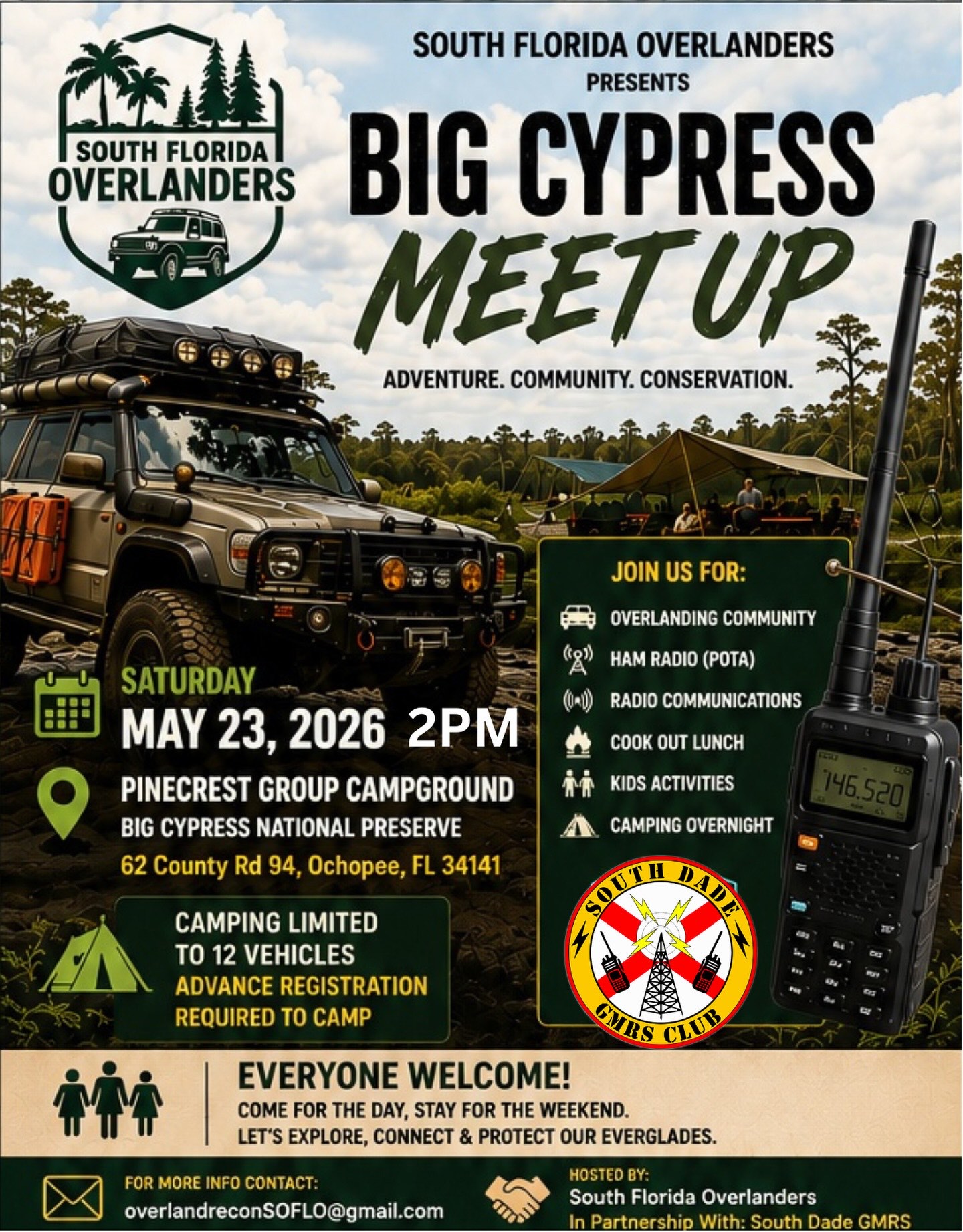 Flyer for the Big Cypress community meetup